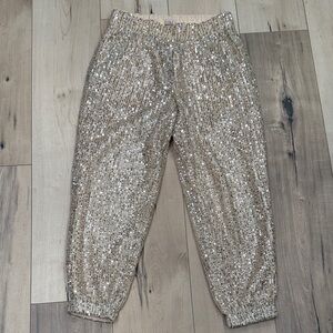 LOFT XSPetite Sequin Jogger Pants